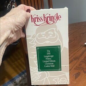 Kriss Kringle Longaberger  Christmas Cookie Mold